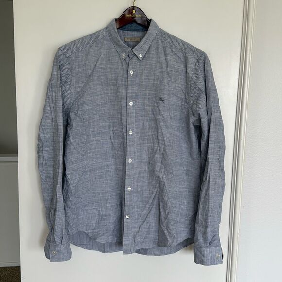 Burberry Brit Long Sleeve Shirt Blue Size L - Picture 1 of 9